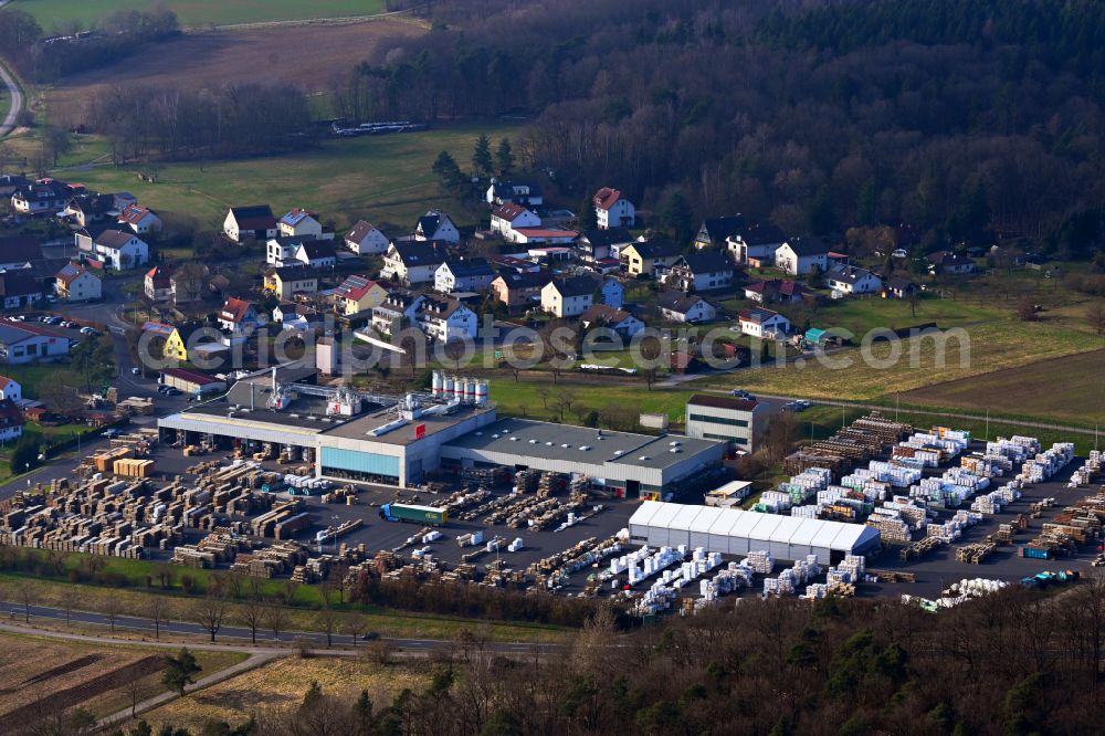 Aerial photograph Oberthulba - Company grounds and facilities of ACO Ahlmann SE & Co. KG on street Neuwirtshauser Strasse in Oberthulba in the state Bavaria, Germany