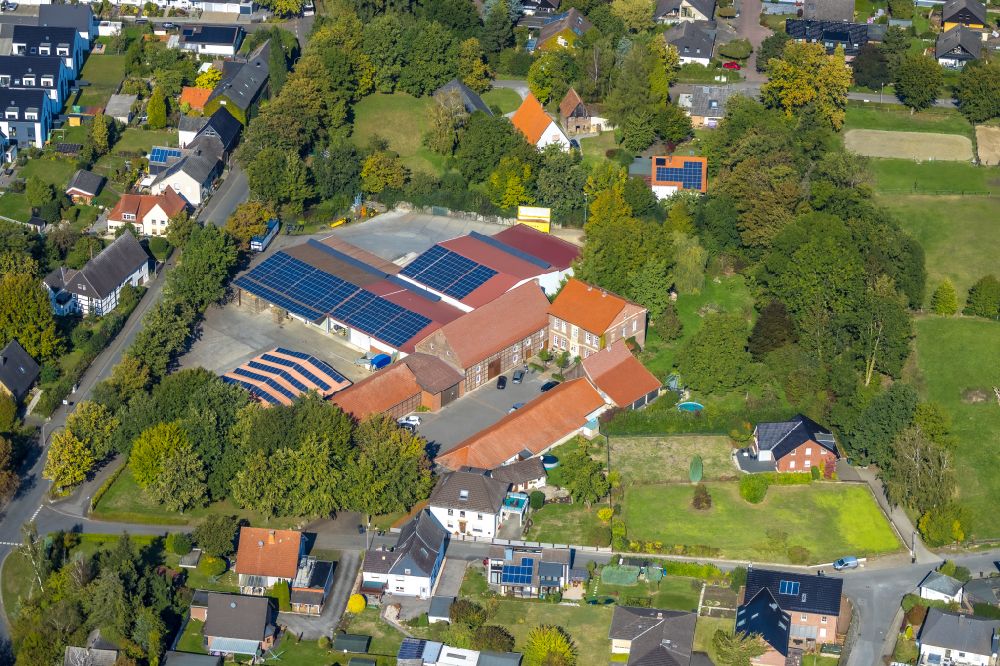 Aerial photograph Hemmerde - Company grounds and facilities of Agrarhandel Wilke GmbH & Co. KG on street Hemmerder Wallgraben in Hemmerde at Ruhrgebiet in the state North Rhine-Westphalia, Germany