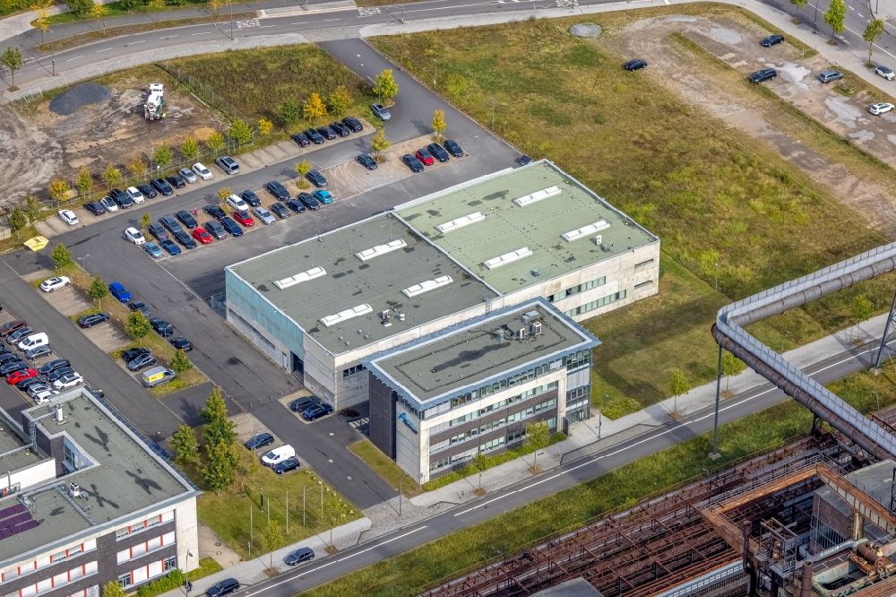Dortmund from above - Company grounds and facilities of Albonair GmbH on Carlo-Schmid-Allee in Dortmund in the state North Rhine-Westphalia, Germany