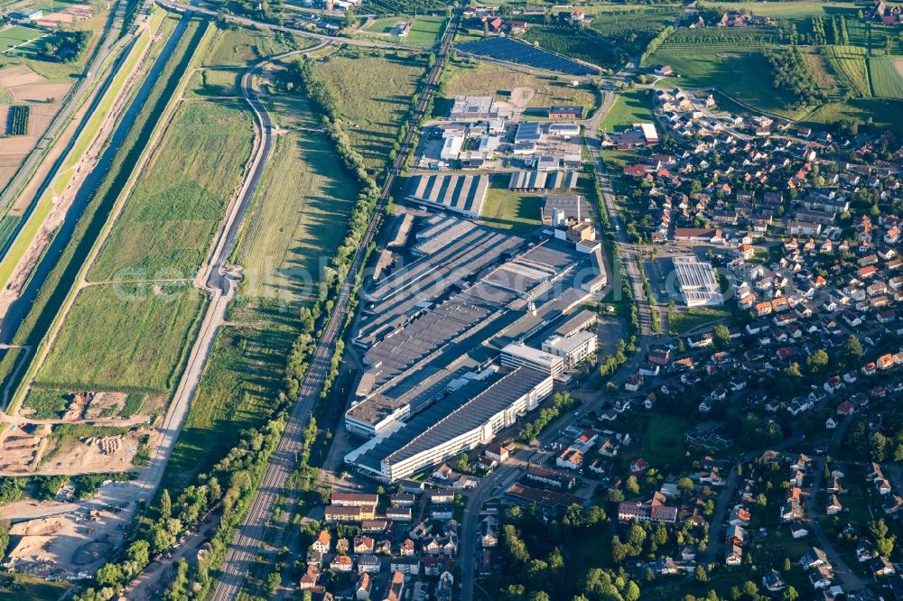 Gengenbach from above - Company grounds and facilities of Aliseo Art Projects in Gengenbach in the state Baden-Wurttemberg, Germany
