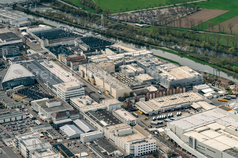 Neckarsulm from above - Company grounds and facilities of Audi AG in Neckarsulm in the state Baden-Wuerttemberg, Germany