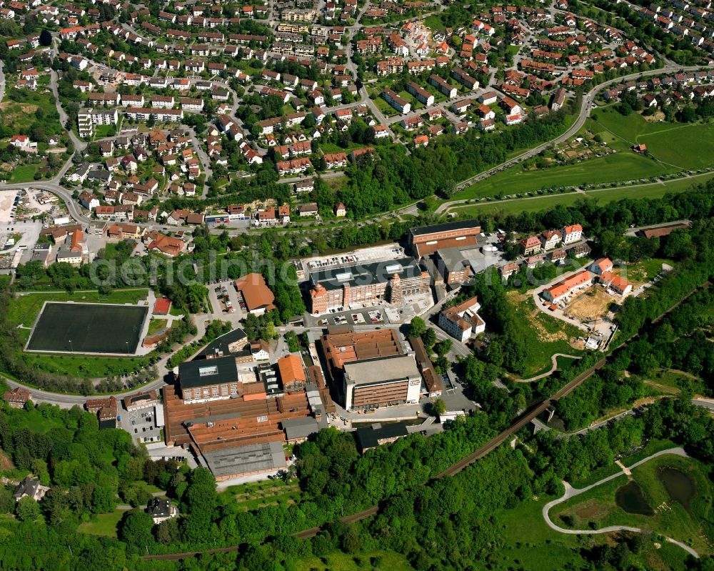Aerial image Backnang - Company grounds and facilities of d&b audiotechnik GmbH & Co. KG in Backnang in the state Baden-Wuerttemberg, Germany