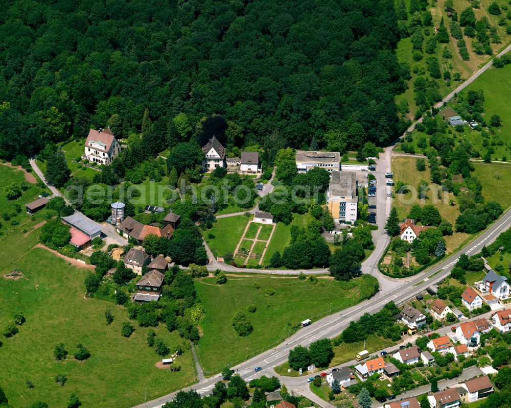 Aerial image Tübingen - Company grounds and facilities of Berghof Analytik + Umweltengineering GmbH on street Ob dem Himmelreich in the district Lustnau in Tuebingen in the state Baden-Wuerttemberg, Germany