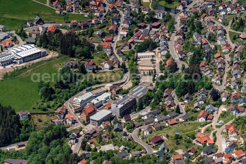 Aerial image Schonach im Schwarzwald - Company grounds and facilities of BIW Burger Industriewerk GmbH & Co KG in Schonach im Schwarzwald in the state Baden-Wuerttemberg, Germany