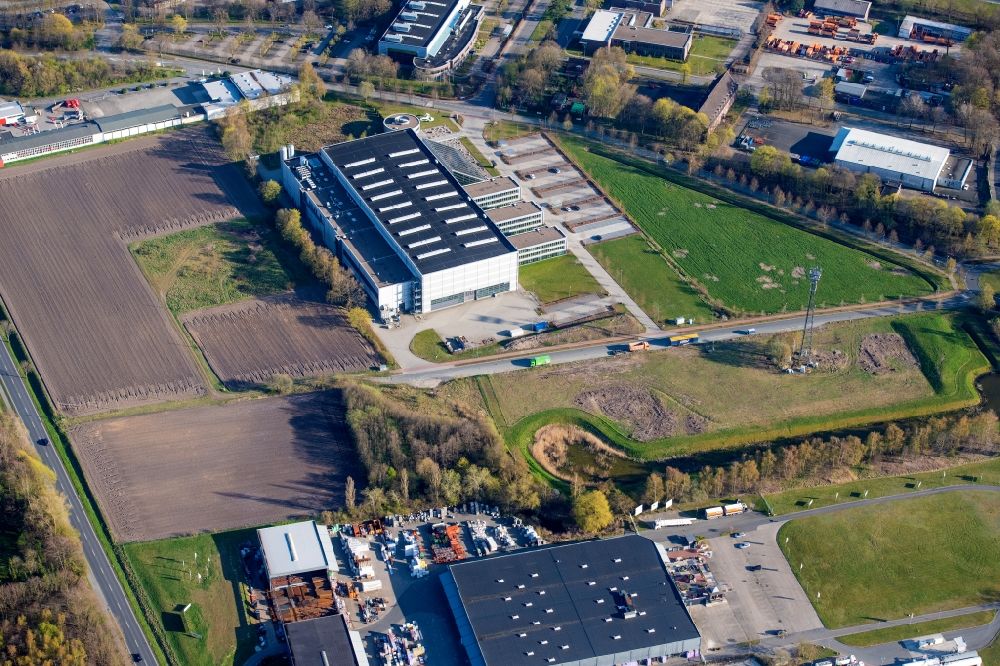 Stade from above - Company grounds and facilities of CFK Nord in the district Ottenbeck in Stade in the state Lower Saxony, Germany