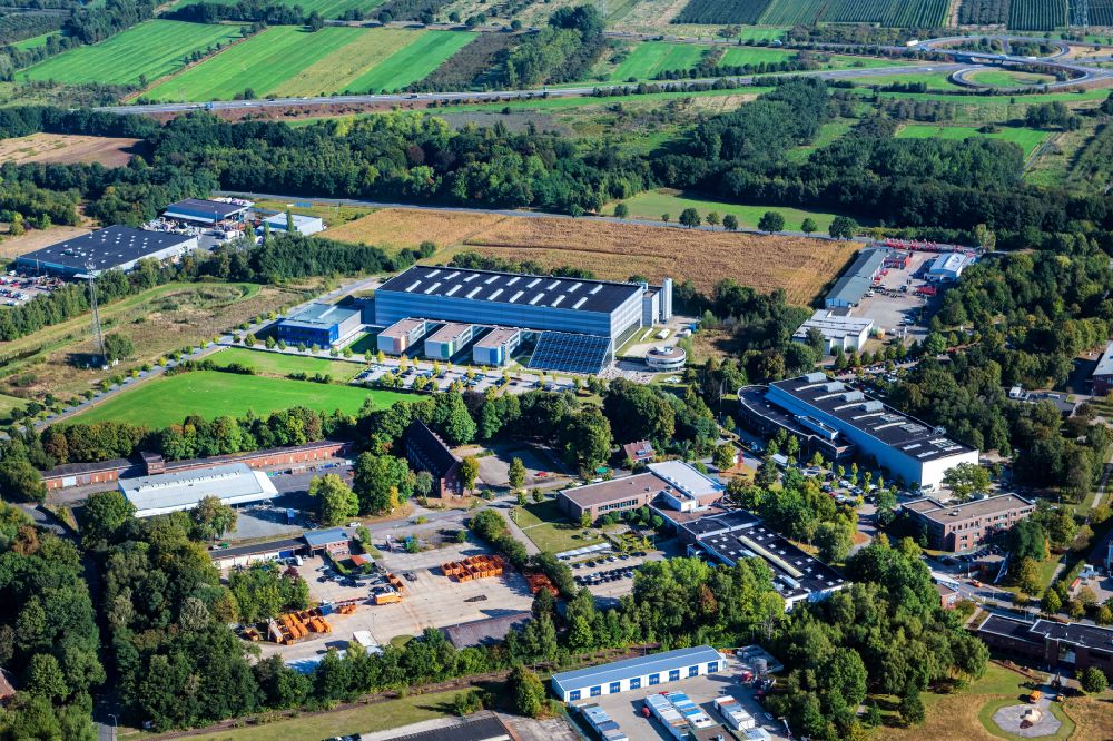 Stade from above - Company grounds and facilities of CFK Nord in the district Ottenbeck in Stade in the state Lower Saxony, Germany