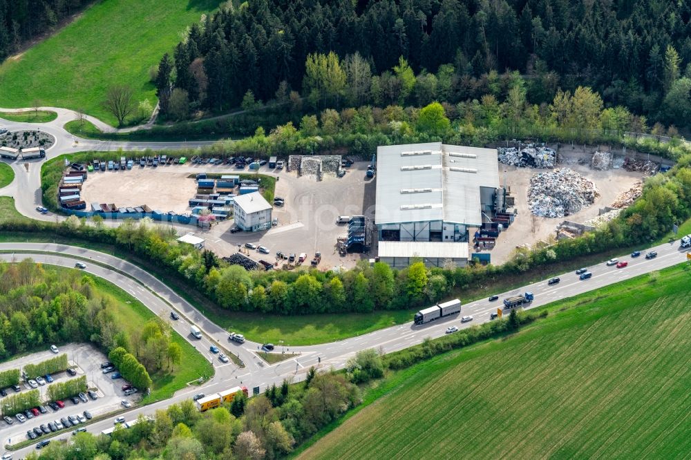 Aerial image Zimmern ob Rottweil - Company grounds and facilities of of Alba Sued Zimmern in Zimmern ob Rottweil in the state Baden-Wurttemberg, Germany