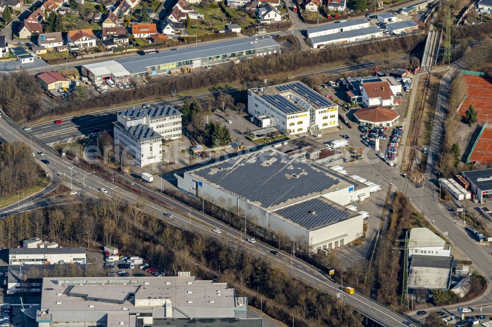 Reutlingen from the bird's eye view: Company grounds and facilities of of Baeko in Reutlingen in the state Baden-Wurttemberg, Germany