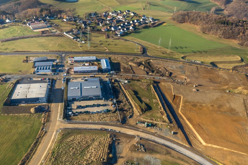 Rosmart from the bird's eye view: Company grounds and facilities of Draht Mayr GmbH on Rosmarter Allee in Rosmart in the state North Rhine-Westphalia, Germany