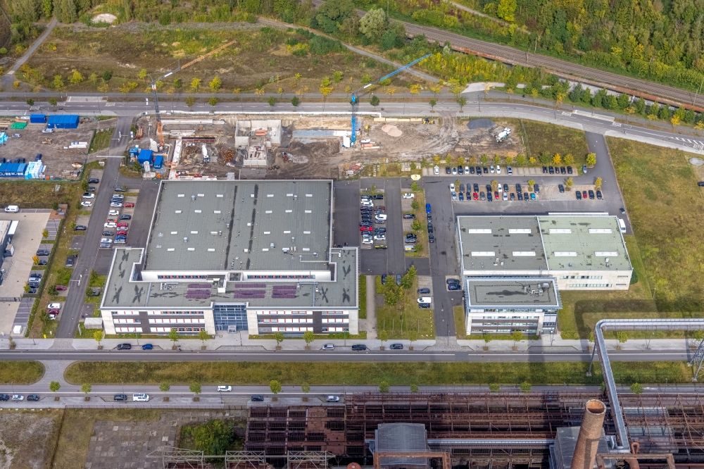 Dortmund from above - Company grounds and facilities of EDAG Engineering GmbH on Carlo-Schmid-Allee in Dortmund at Ruhrgebiet in the state North Rhine-Westphalia, Germany