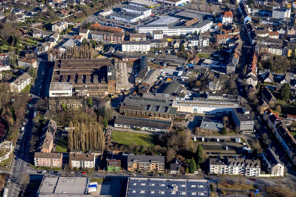 Witten from above - Company grounds and facilities of the former Boehmer Iron Works in Witten in the state of North Rhine-Westphalia