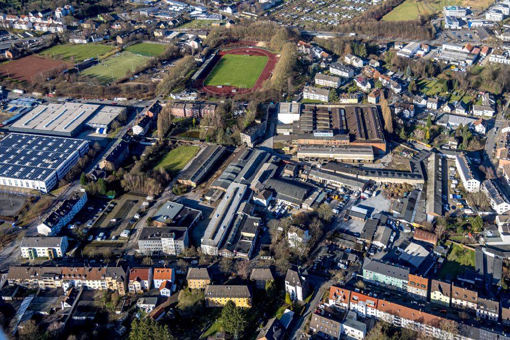 Aerial photograph Witten - Company grounds and facilities of the former Boehmer Iron Works in Witten in the state of North Rhine-Westphalia