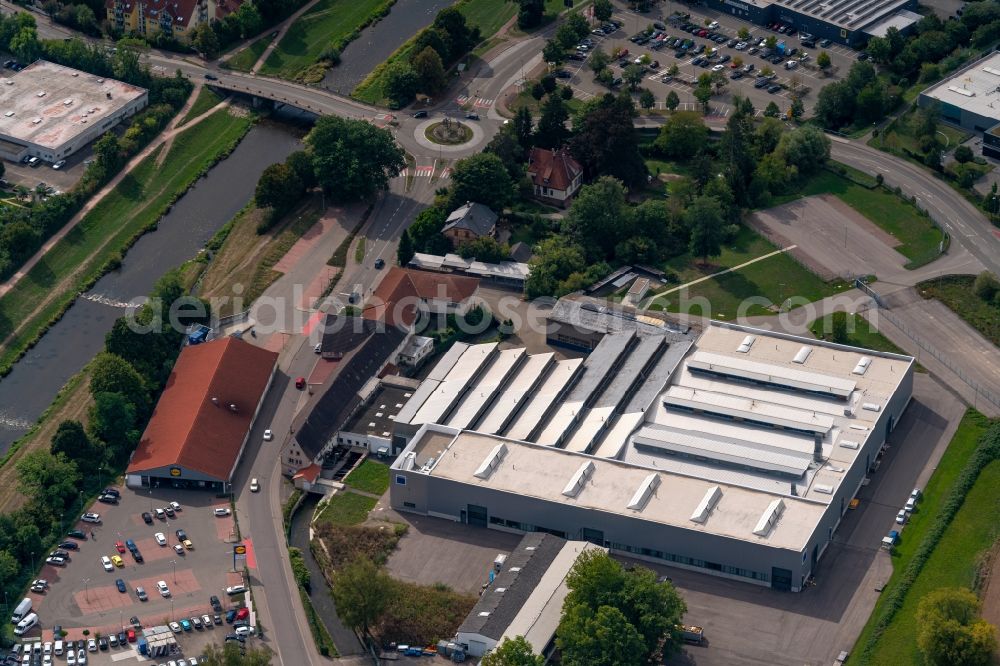 Teningen from above - Company grounds and facilities of EHT factoryzeugmaschinen GmbH in Teningen in the state Baden-Wuerttemberg, Germany