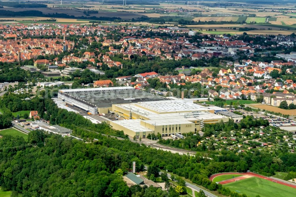 Aerial photograph Rothenburg ob der Tauber - Company grounds and facilities of Electrolux in Rothenburg ob der Tauber in the state Bavaria, Germany