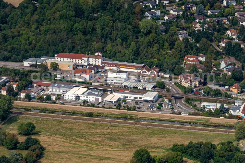 Aerial photograph Emmendingen - Company grounds and facilities of Emil Faerber GmbH & Co. KG Fleischgrosshondel and Andere in Emmendingen in the state Baden-Wuerttemberg, Germany