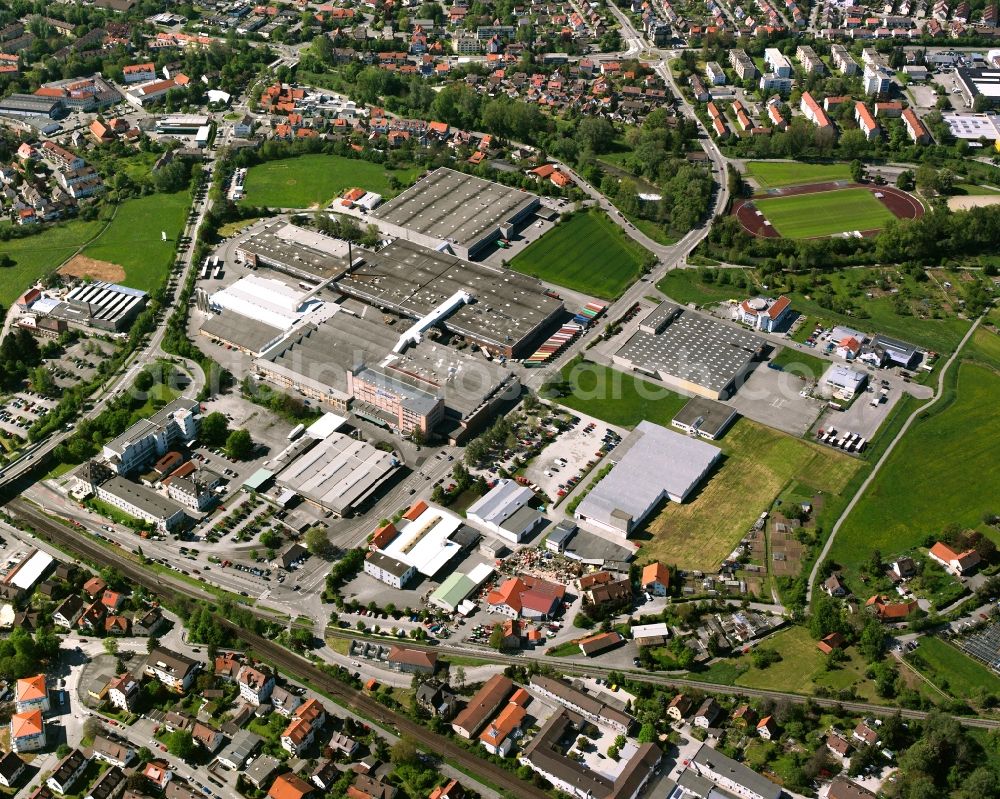Aerial image Schorndorf - Company grounds and facilities of Emil Loeffelhardt GmbH & Co. KG in Schorndorf in the state Baden-Wuerttemberg, Germany