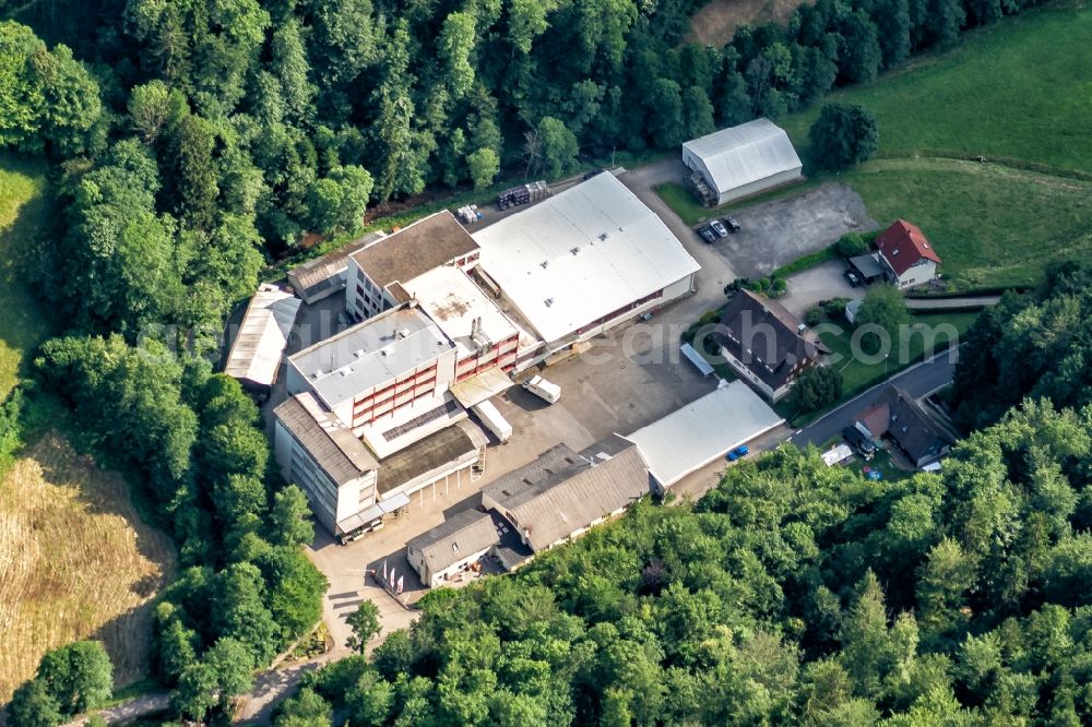 Aerial image Oppenau - Company grounds and facilities of etol Eberhard Tripp GmbH in Oppenau in the state Baden-Wurttemberg, Germany