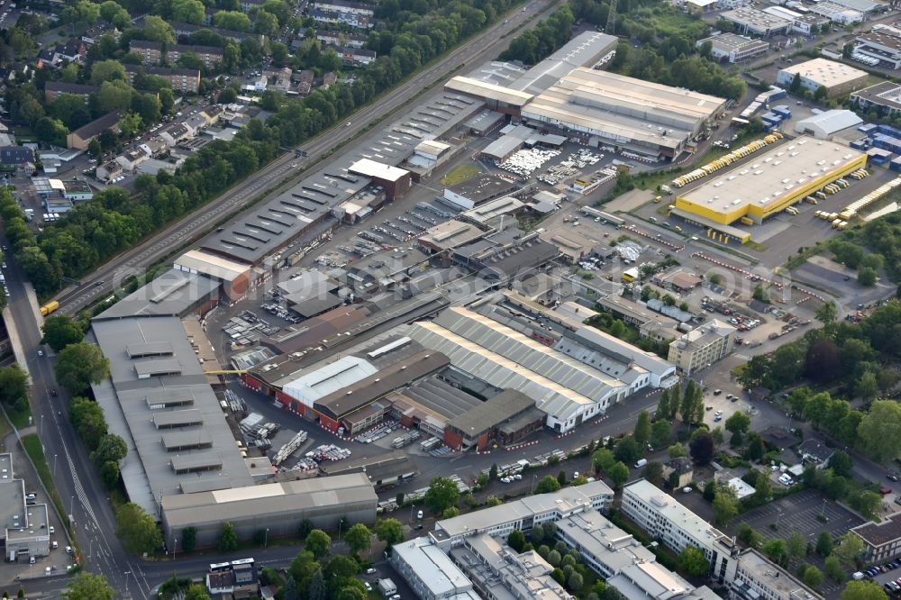 Bonn from above - Company premises of the ST Extruded Products Group STEP G in the state North Rhine-Westphalia, Germany