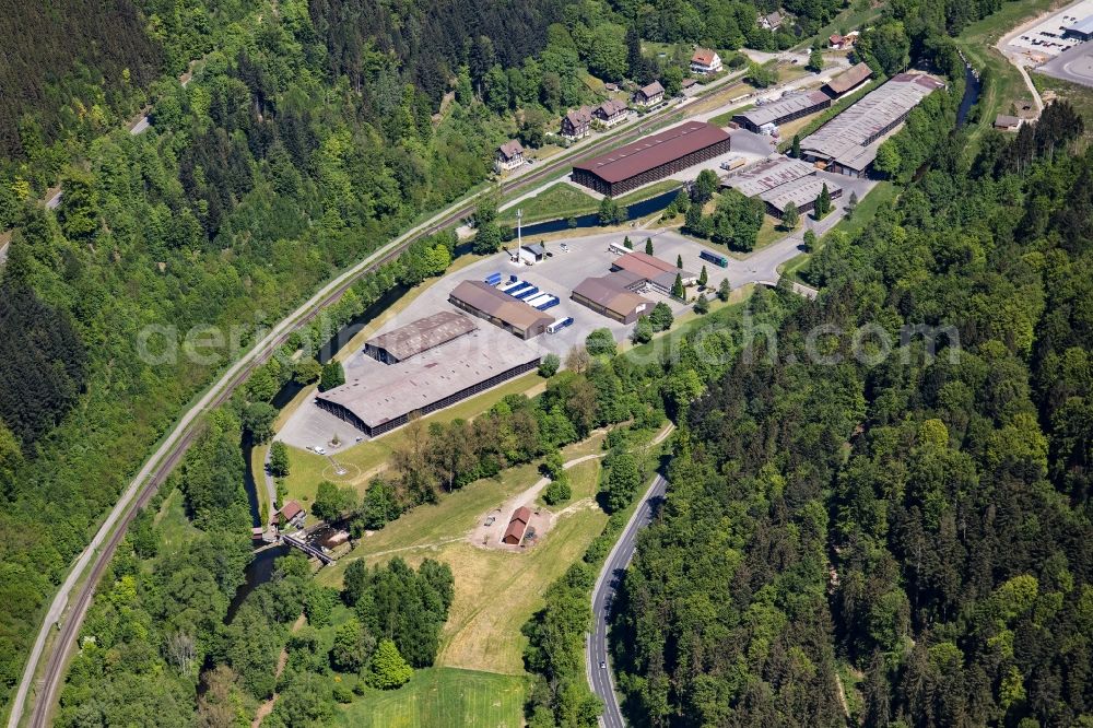 Neuenbürg from above - Company grounds and facilities of in Neuenbuerg in the state Baden-Wurttemberg, Germany
