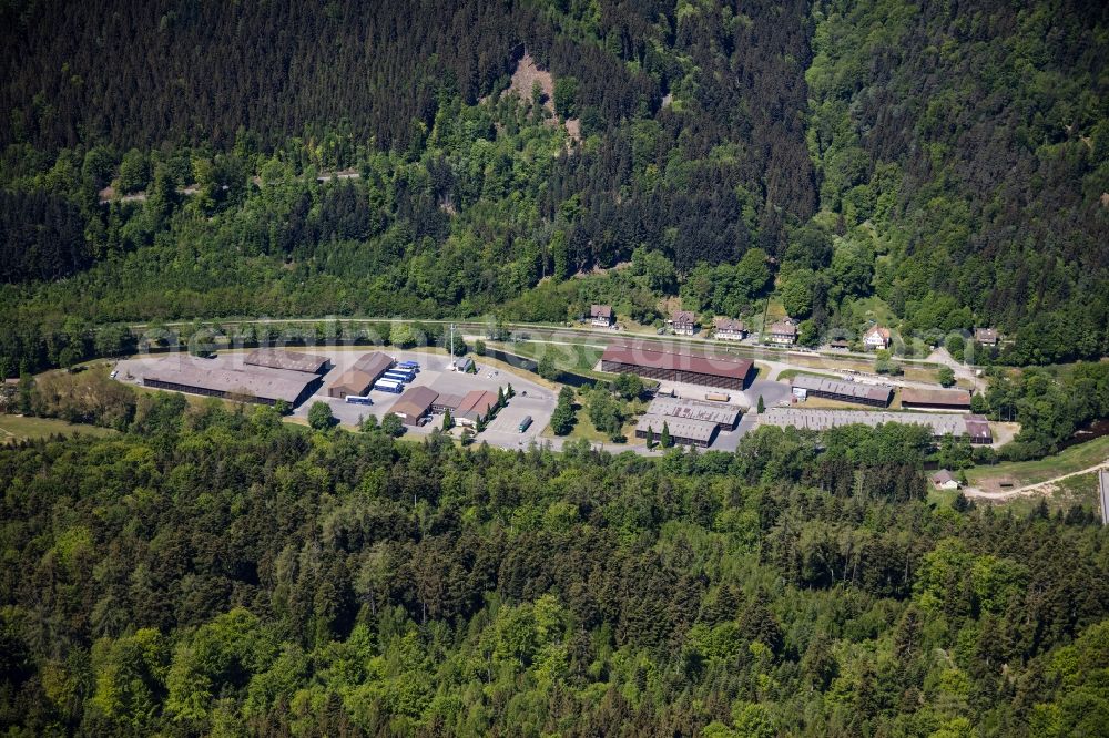 Neuenbürg from the bird's eye view: Company grounds and facilities of in Neuenbuerg in the state Baden-Wurttemberg, Germany