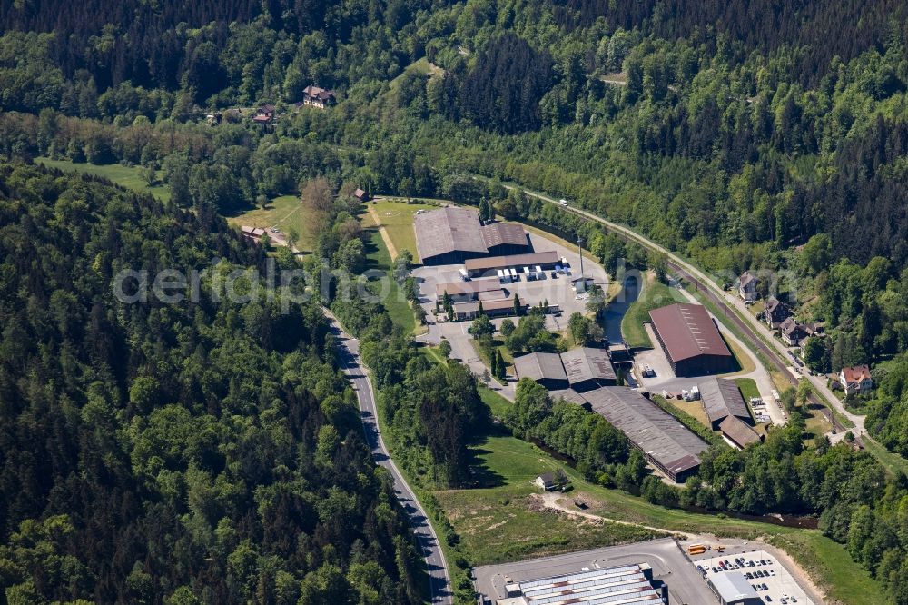 Neuenbürg from above - Company grounds and facilities of in Neuenbuerg in the state Baden-Wurttemberg, Germany