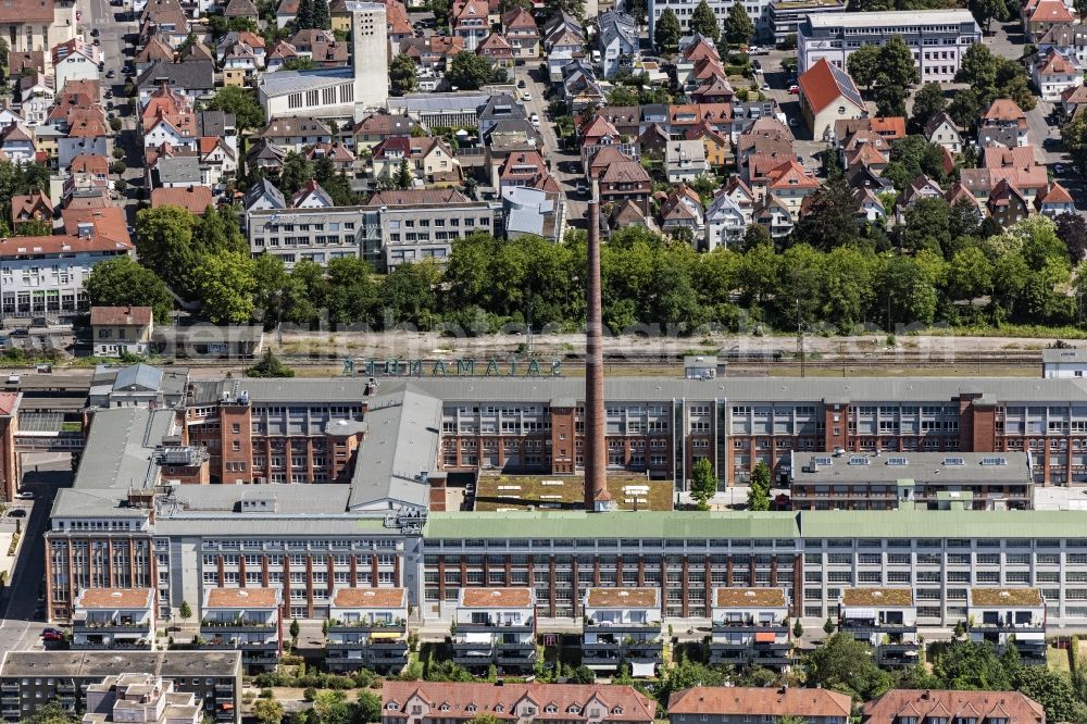 Aerial image Kornwestheim - Company grounds and facilities of Firma Salamander in Kornwestheim in the state Baden-Wuerttemberg, Germany