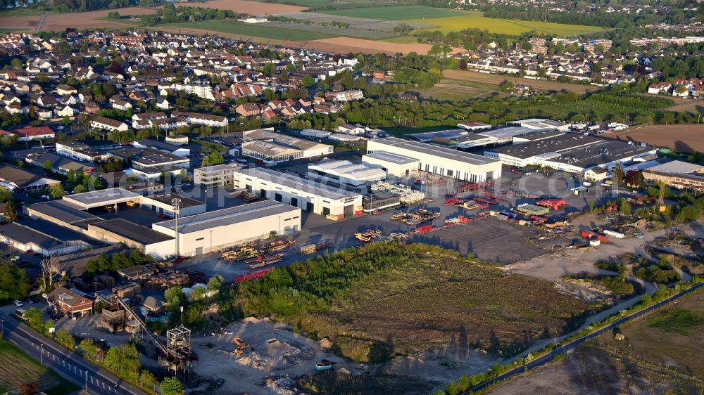 Aerial photograph Bornheim - Company premises of Viktor Baumann GmbH & Co. KG in Bornheim in the state North Rhine-Westphalia, Germany