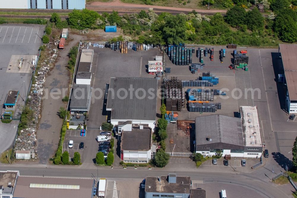 Saarlouis from the bird's eye view: Company grounds and facilities of in Saarlouis in the state Saarland, Germany