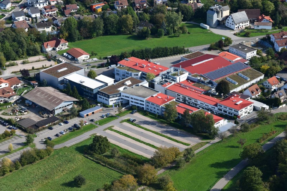 Sulzburg from the bird's eye view: Company grounds and facilities of Hekatron Vertriebs GmbH in Sulzburg in the state Baden-Wurttemberg, Germany