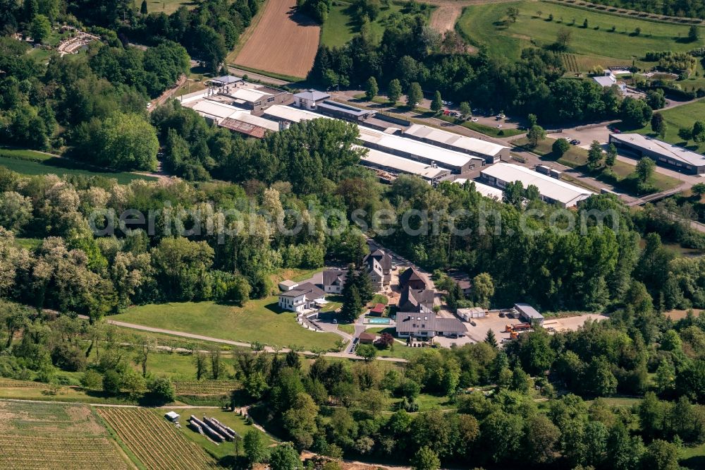 Aerial photograph Kippenheim - Company grounds and facilities of Hiller Objektmoebel GmbH in Kippenheim in the state Baden-Wurttemberg, Germany