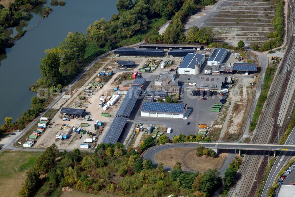 Aerial photograph Gemünden am Main - Company grounds and facilities of SD Industrieservice UG on Kesslerstrasse in the district Massenbuch in Gemuenden am Main in the state Bavaria, Germany