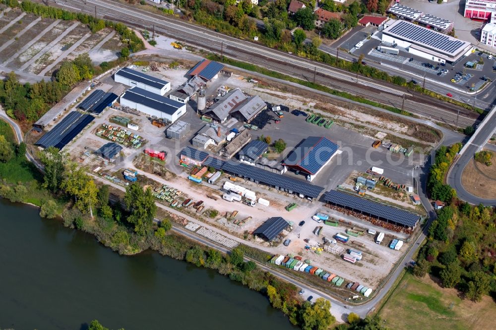 Aerial image Gemünden am Main - Company grounds and facilities of SD Industrieservice UG on Kesslerstrasse in the district Massenbuch in Gemuenden am Main in the state Bavaria, Germany