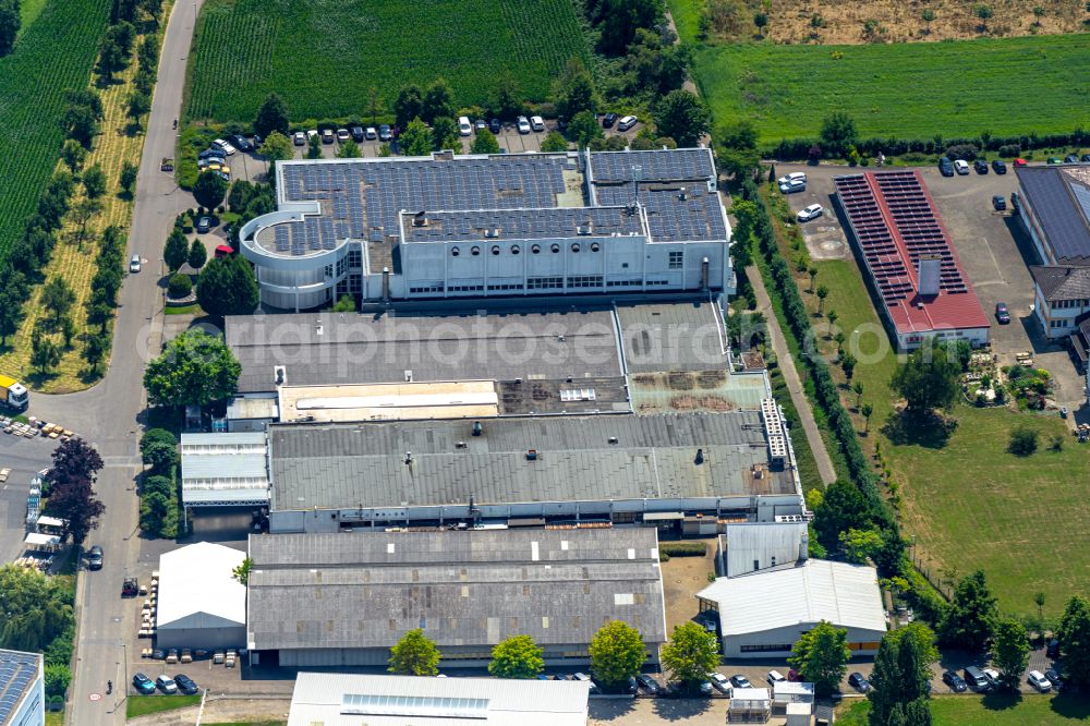 Kippenheim from above - Company grounds and facilities of janoschka in Kippenheim in the state Baden-Wurttemberg, Germany