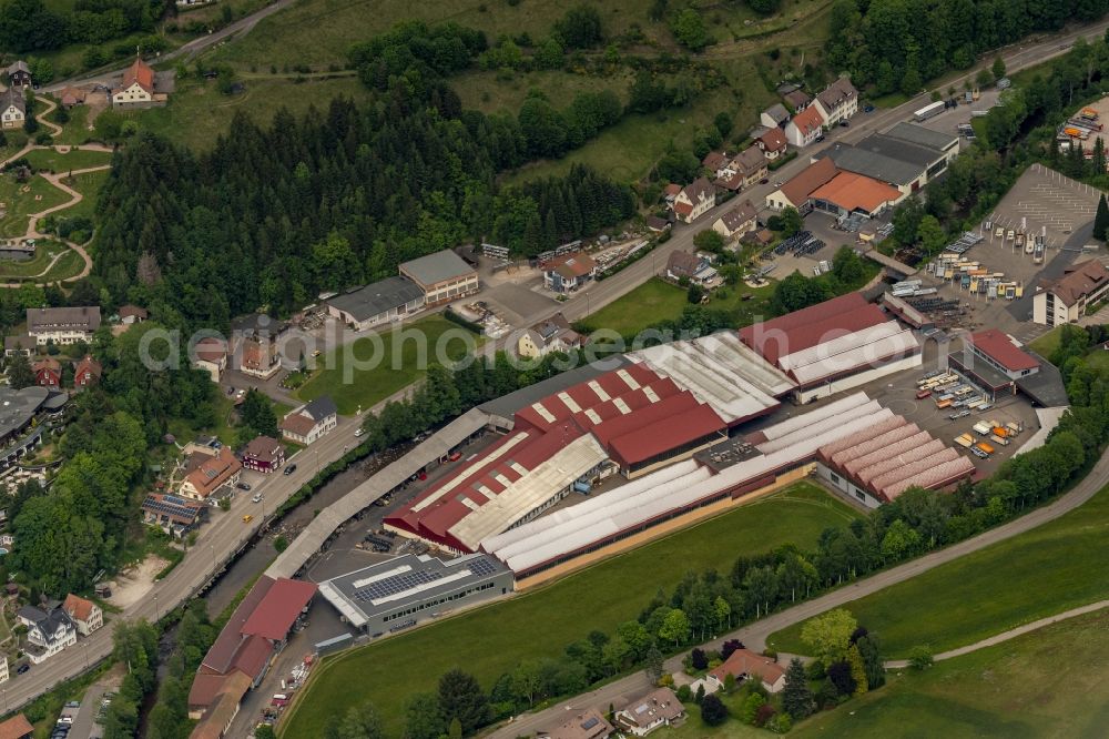 Aerial photograph Mitteltal - Company grounds and facilities of Karl Mueller GmbH & Co.Kg Fahrzeugbau in Mitteltal in the state Baden-Wuerttemberg, Germany