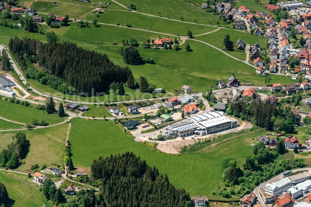 Schonach im Schwarzwald from the bird's eye view: Company grounds and facilities of KBS Spritztechnik GmbH in Schonach im Schwarzwald in the state Baden-Wuerttemberg, Germany