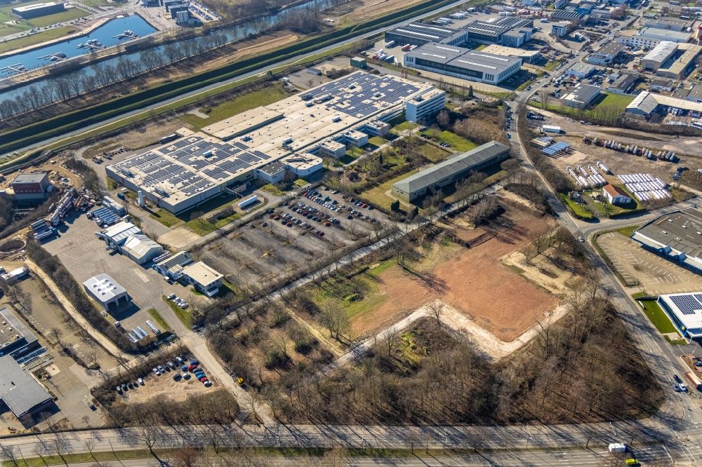 Gelsenkirchen from above - Company grounds and facilities of KETTLER Home&Garden GmbH in Gelsenkirchen at Ruhrgebiet in the state North Rhine-Westphalia, Germany