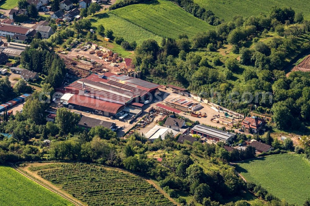Aerial photograph Sulz - Company grounds and facilities of Kindle Ferdinand GmbH - Abbundzentrum, Saegewerk in Sulz in the state Baden-Wuerttemberg, Germany