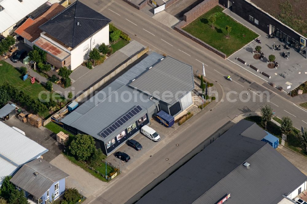 Aerial photograph Rust - Company grounds and facilities of Lehmann Kuechen Hubert Lehmann, in Rust in the state Baden-Wuerttemberg, Germany