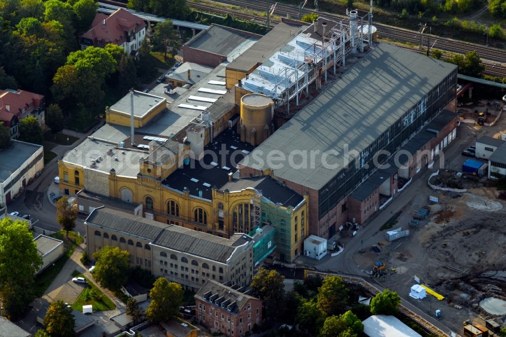 Leipzig from above - Company grounds and facilities of Leipziger Stadtwerke on the Bornaischen Strasse in the district Loessnig in Leipzig in the state Saxony, Germany