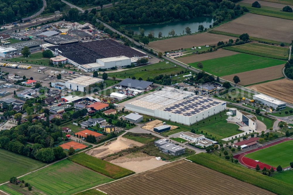 Aerial photograph Malterdingen - Company grounds and facilities of Marco GmbH & Co. KG and BRZ Deutschland GmbH in Malterdingen in the state Baden-Wuerttemberg, Germany