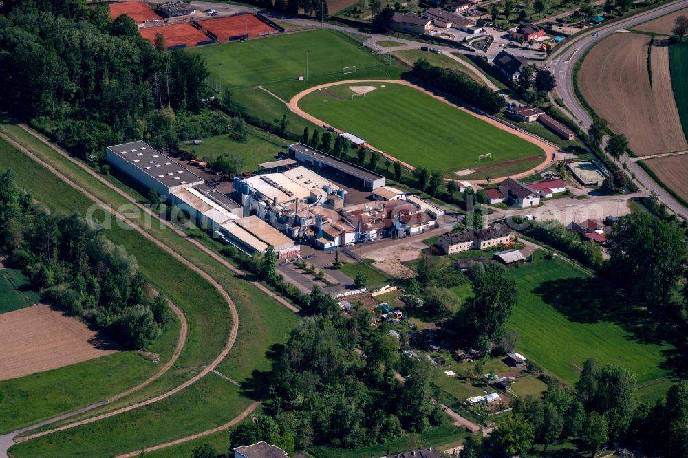 Aerial image Ettenheim - Company grounds and facilities of Meiko Eisengiesserei GmbH in Ettenheim in the state Baden-Wurttemberg, Germany