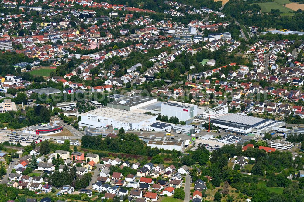 Aerial image Bretten - Company grounds and facilities of Neff GmbH Haushaltsgeraete in Bretten in the state Baden-Wuerttemberg, Germany