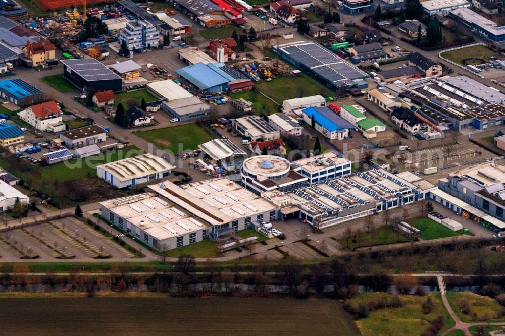 Aerial photograph Bahlingen am Kaiserstuhl - Company grounds and facilities of Otto Maenner GmbH in Bahlingen am Kaiserstuhl in the state Baden-Wurttemberg, Germany
