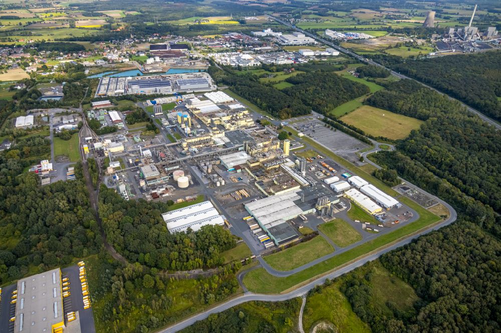 Aerial photograph Hamm - Company grounds and facilities of Du Pont de Nemours (Deutschland) GmbH in the district Norddinker in Hamm at Ruhrgebiet in the state North Rhine-Westphalia