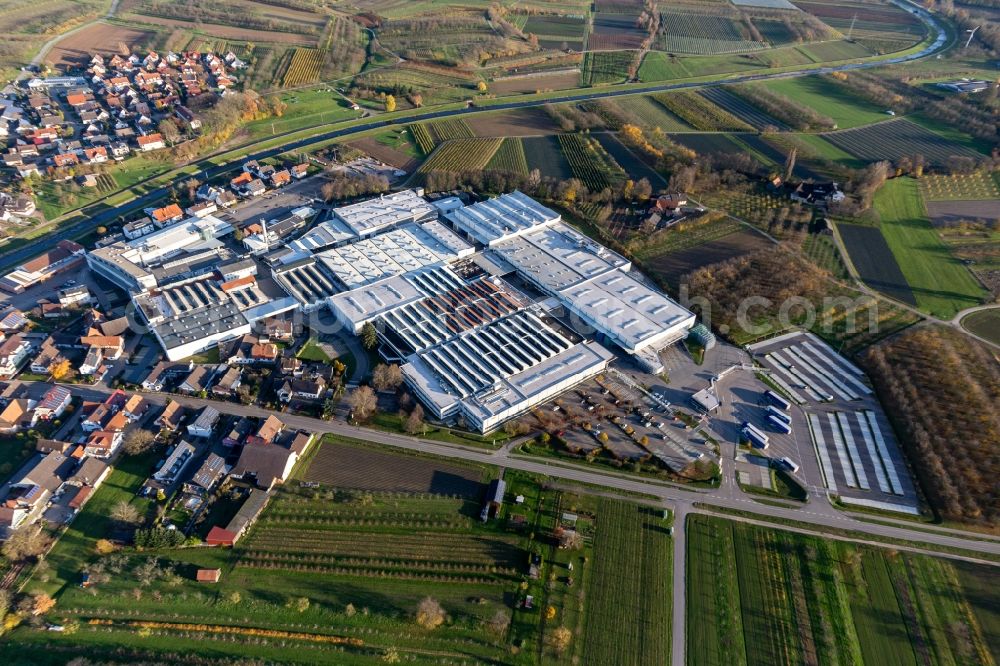 Aerial image Stadelhofen - Company grounds and facilities of Progress-Werk Oberkirch AG in Stadelhofen in the state Baden-Wurttemberg, Germany