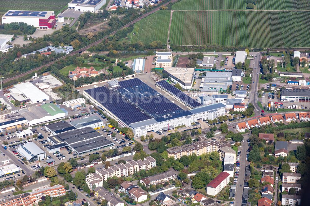Landau in der Pfalz from the bird's eye view: Company grounds and facilities of Progroup AG on street Horstring in Landau in der Pfalz in the state Rhineland-Palatinate, Germany