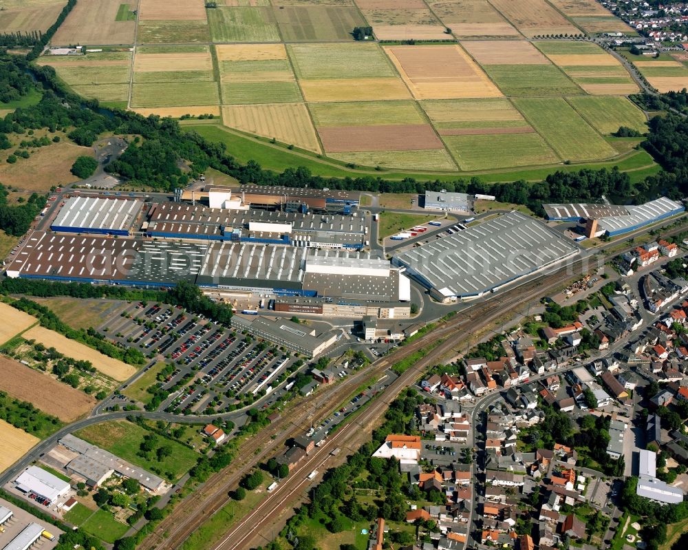 Aerial photograph Lollar - Company grounds and facilities of Robert Bosch Lollar Guss GmbH in Lollar in the state Hesse, Germany