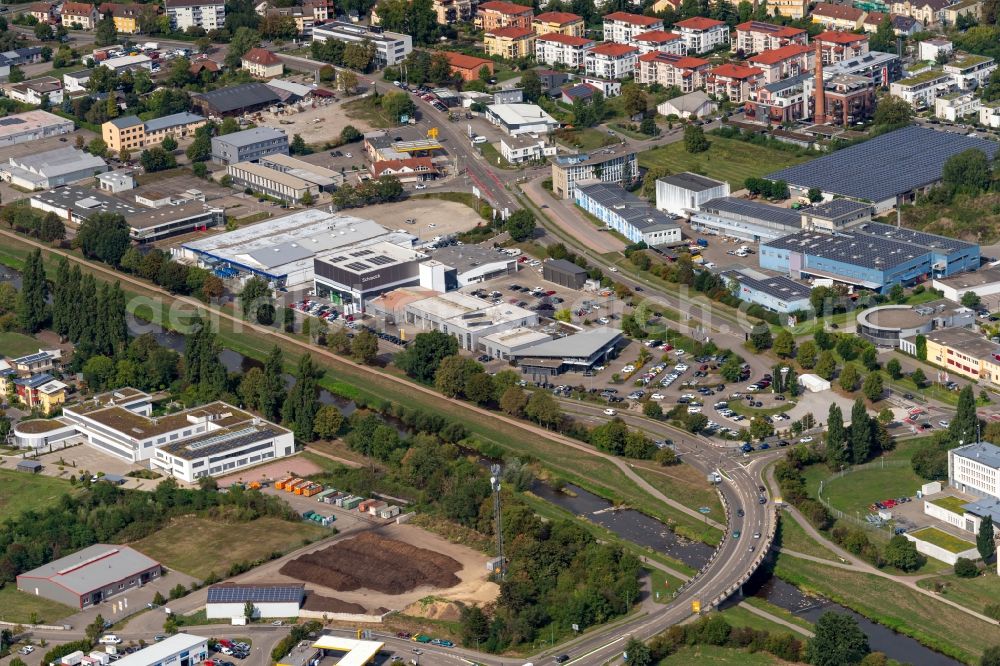 Aerial image Emmendingen - Company grounds and facilities of Schmolck GmbH & Co. KG - Mercedes-Benz PKW and Andere in Emmendingen in the state Baden-Wuerttemberg, Germany