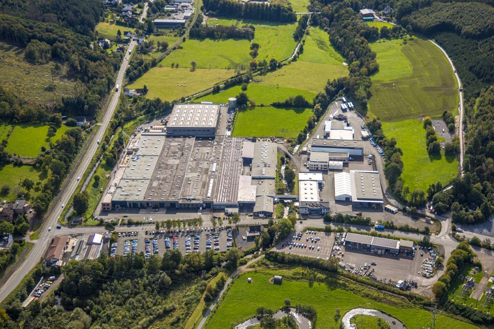 Aerial photograph Tiefenhagen - Company grounds and facilities of Schulte Home GmbH & Co. KG in Tiefenhagen at Sauerland in the state North Rhine-Westphalia, Germany