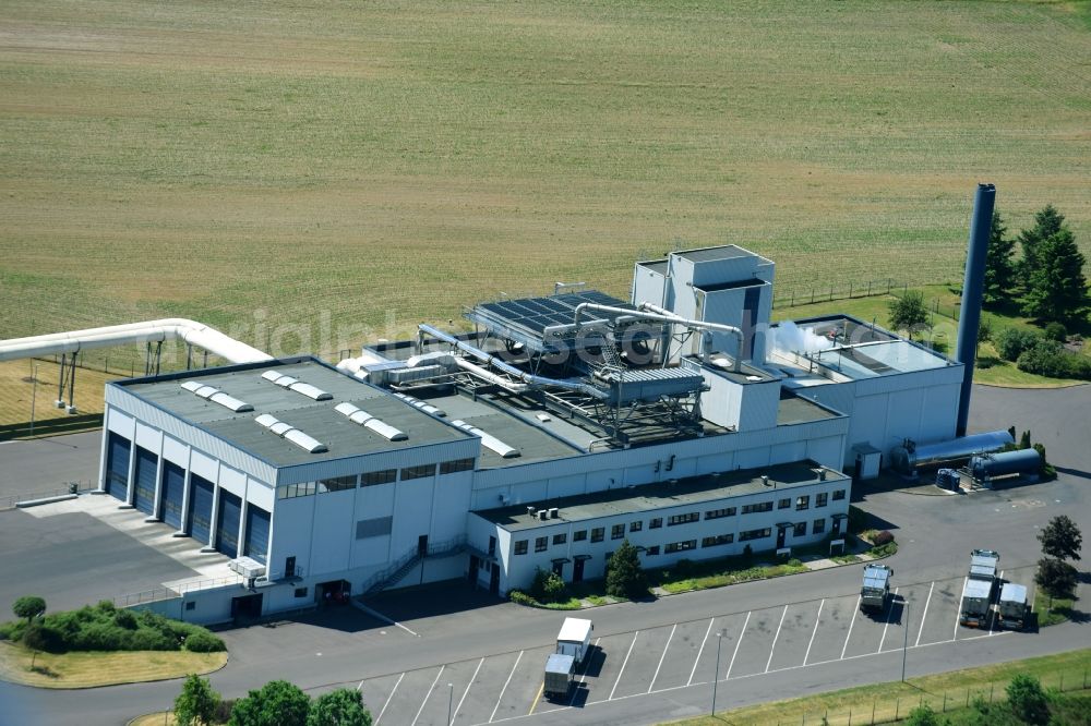 Genthin from above - Company grounds and facilities of SecAnim GmbH in Genthin in the state Saxony-Anhalt, Germany